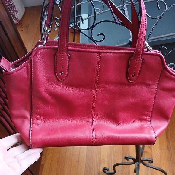 Coach Red Leather Shoulder Bag with Structured Design - Picture 4 of 4